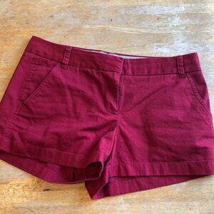 J. Crew Deep Red Chino Short - Size 8